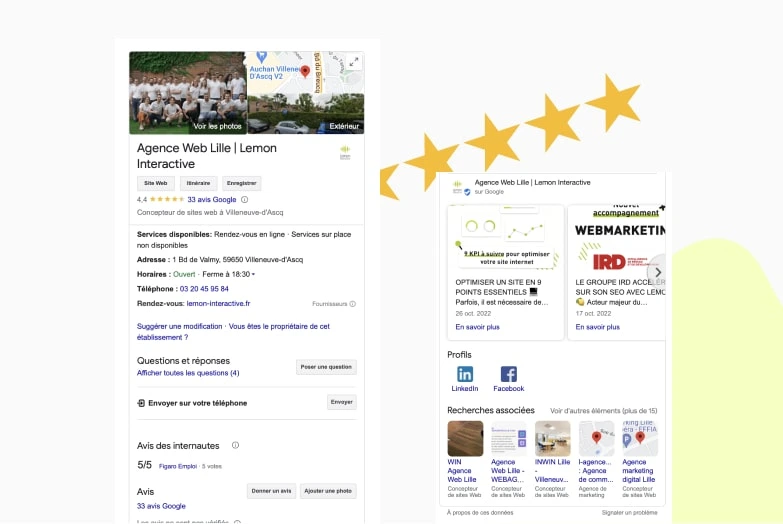 Fiche Google Business Profile de Lemon Interactive