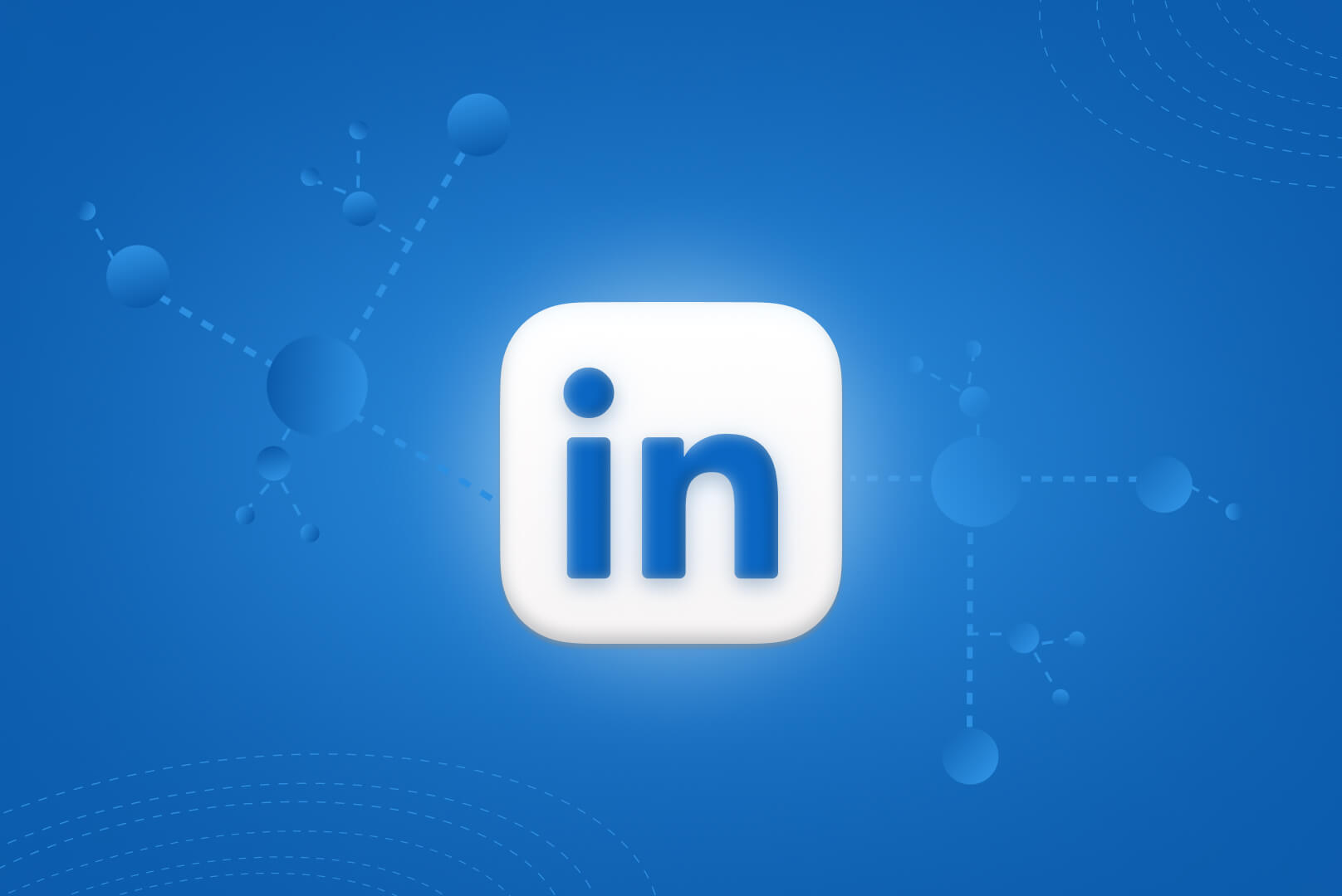 Image du logo de LinkedIn blanc sur fond bleu - conseils LinkedIn - Lemon Interactive