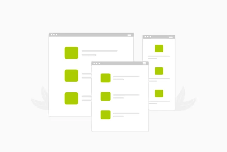Illustration vectorielle de pages web en responsive design, adaptées à chaque appareil