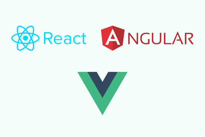 Logos des marques et framework React, Angular et Vue.js
