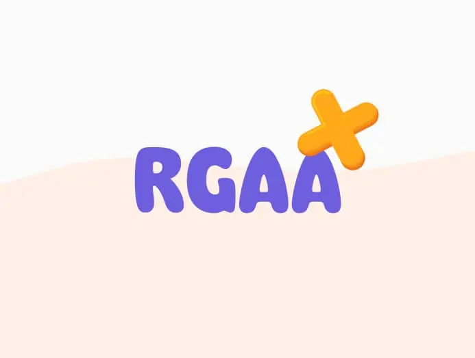 Illustration des 4 lettres RGAA avec une croix, correspondant au référentiel d'accessibilité numérique