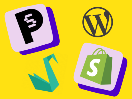 Logo de plateformes, comme Prestashop, WordPress, Sylius ou Shopify