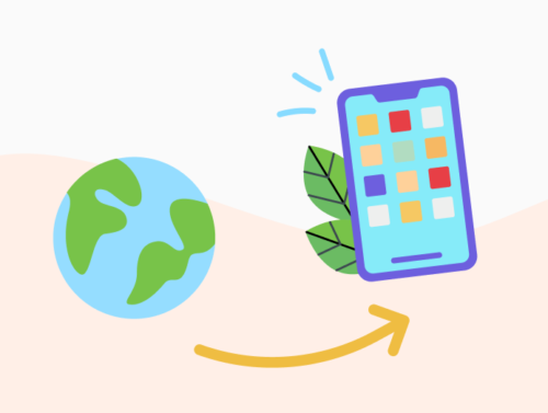 Illustration de la Terre liée au mobile first